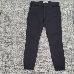 LOFT Black Skinny Jeans with Tapered Leg